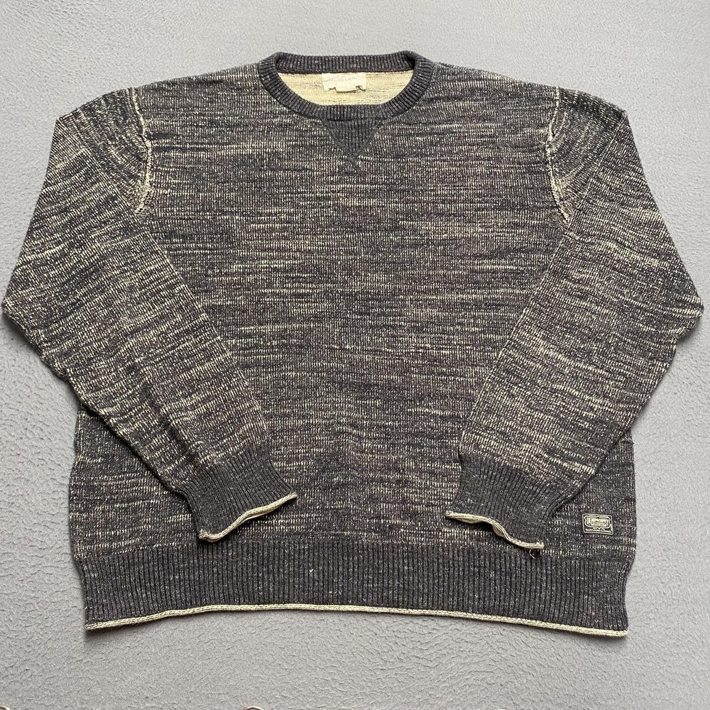 Denim & Supply Ralph Lauren Sweater Mens XL Gray Crew Neck Marled Knit Pullover